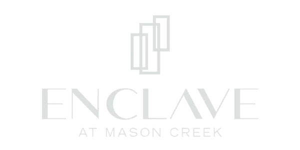 The image is a logo for "ENCLAVE AT MASON CREEK".